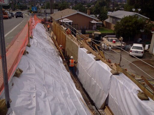 Cast In Place Retaining Wall